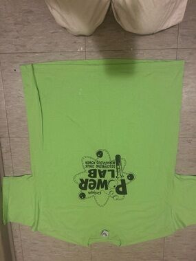 Hanes Lime Green Graphic Power Lab Tank Top